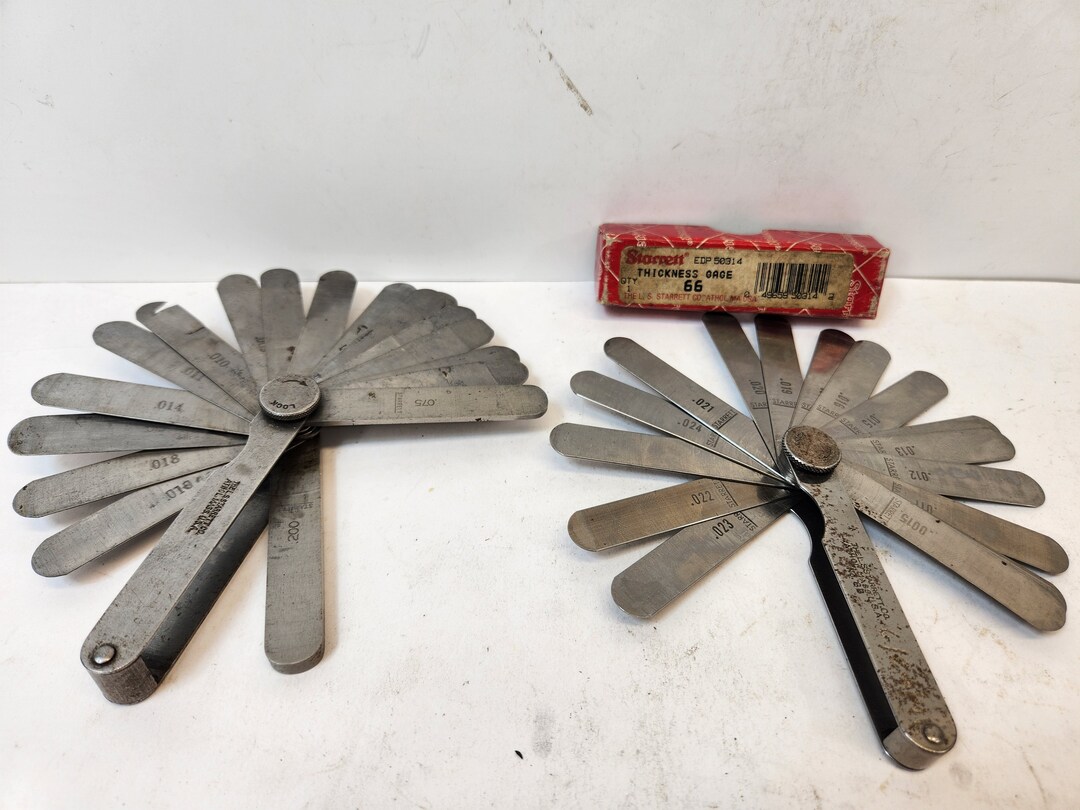 2 Starrett Feeler Thickness Gage Sets Machinist Tool Maker Etsy