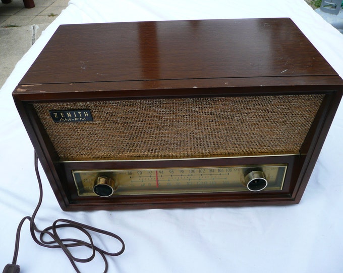 Vintage Zenith AM-FM Tube Radio Model S-46210 W/phono & Speaker Input ...