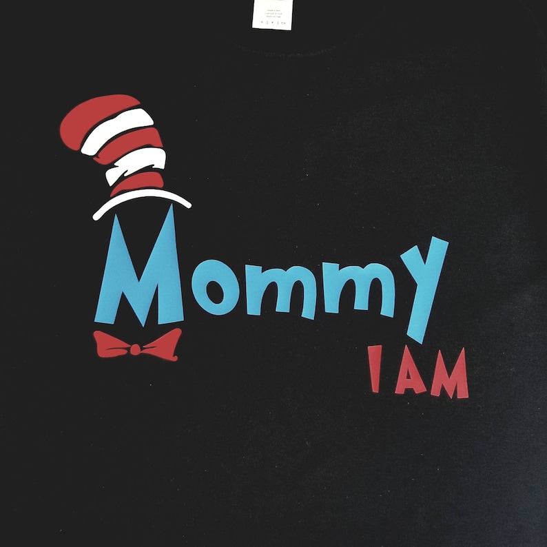 Cat in the Hat Dr. Seuss Mommy Grandma Sister Aunt I Am Etsy