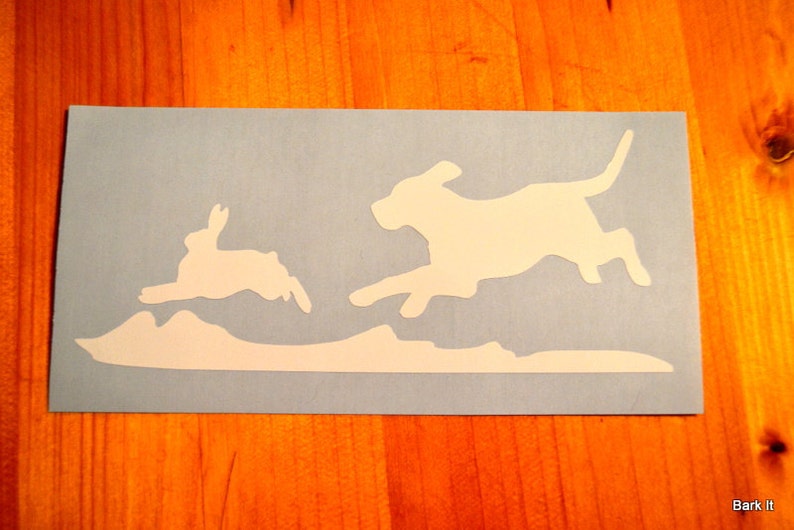 Rabbit Hunting Decal Beagle Chasing Rabbit - Etsy