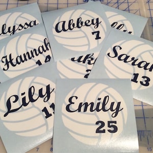 Personalized Volleyball Decal Custom for Player, Team, Club