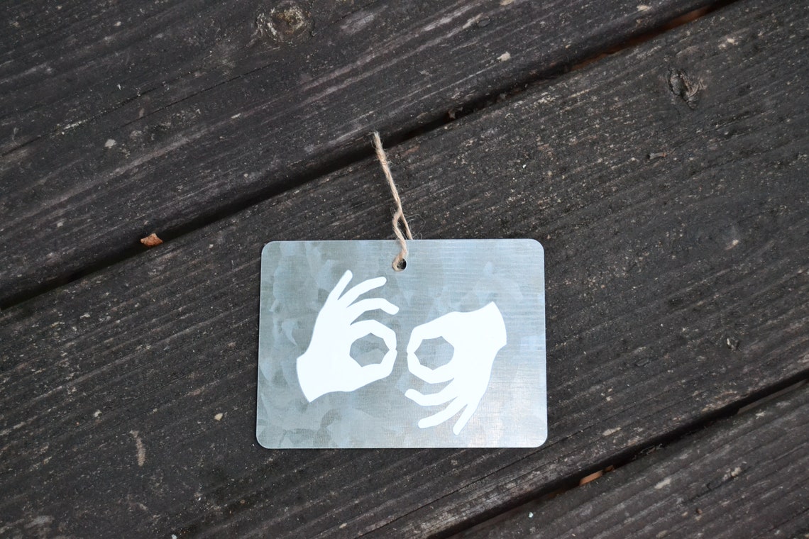Small Galvanized Metal ASL Sign Language Interpreter Wall Etsy