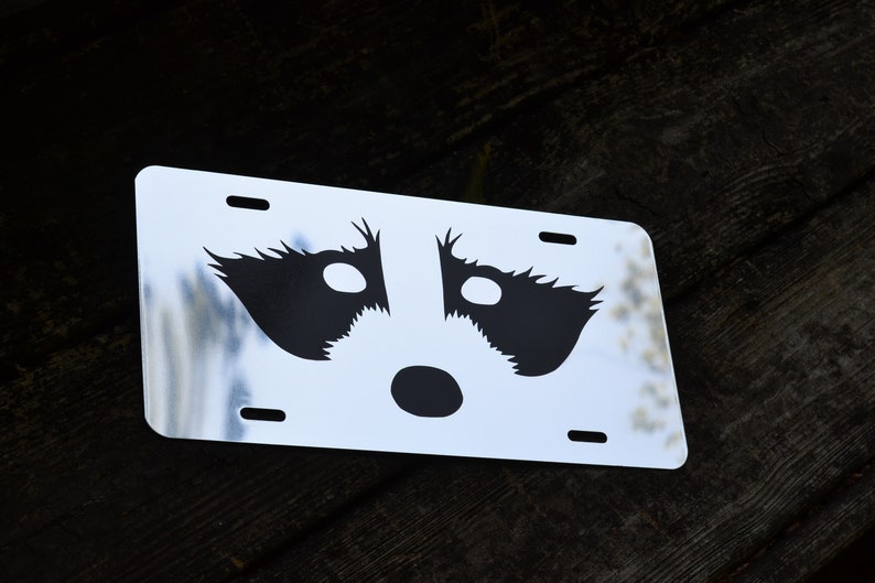 Raccoon Face Coon Hunting License Plate Etsy Ireland