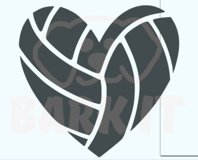 Download Volleyball Heart SVG, PDF, PNG, eps, Digital Download Cut ...