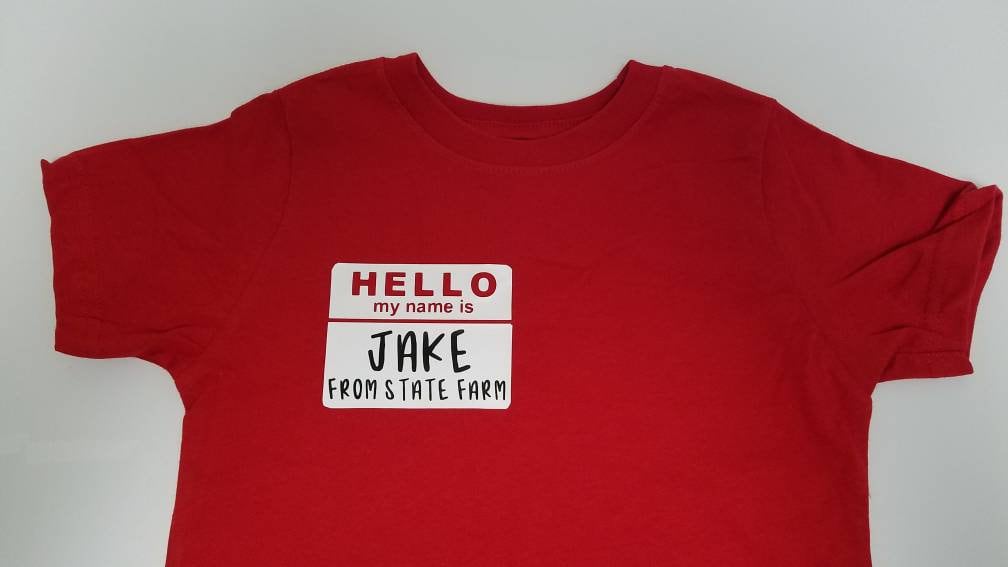 Jake From State Farm Name Tag SVG PDF PNG Eps Digital Etsy Israel