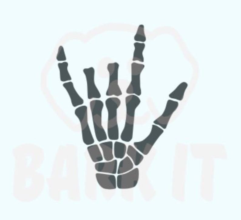 Skeleton I Love You and Skeleton Hand ASL Sign Language SVG | Etsy
