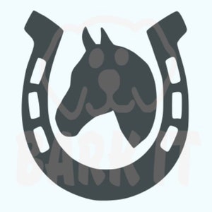 Horse Shoe Horse Head SVG, PDF, PNG, eps, dxf Digital Download Cut File pour décalcomanies, chemises et plus encore