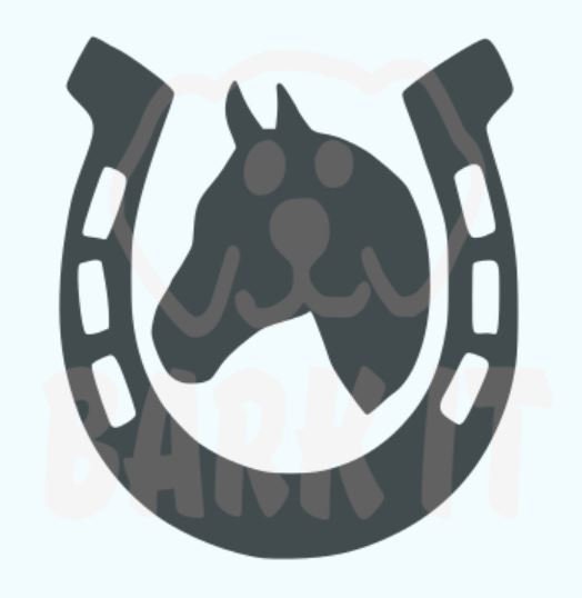 Download Horse Shoe Horse Head SVG, PDF, PNG, eps, dxf Digital Download Cut File for Decals, shirts and more