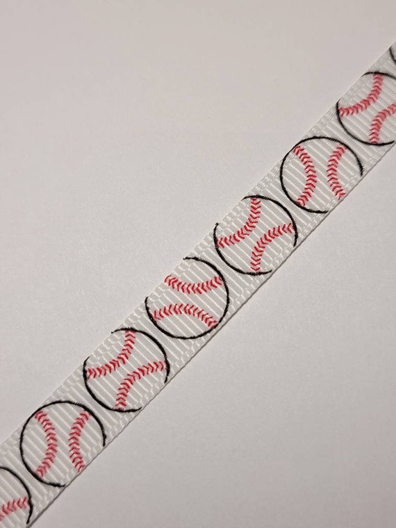Baseball 3/8 Grosgrain Printed Ribbon 