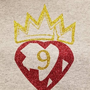 Descendants Evie Crown Heart Svg Png Dxf Eps Cut Files For Etsy
