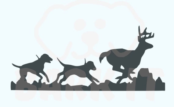 Hound Dogs Chasing Deer SVG PDF PNG eps 