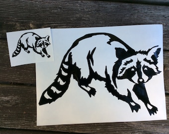 Raccoon Vinyl Decal: Outdoor Rated Sticker
