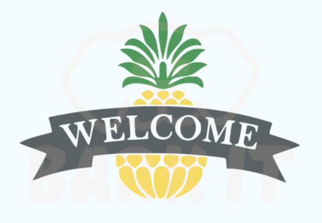 Pineapple Banner SVG, PDF, PNG, Eps, Dxf Digital Download Cut