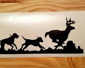 Outdoor Vinyl Dogs Chasing Deer Decal
