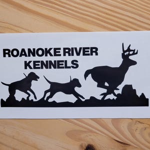 DOGS Chasing DEER * Vinyl Decal Sticker * Hunting Hounds BUCK Antlers Truck Deer - Foto 7