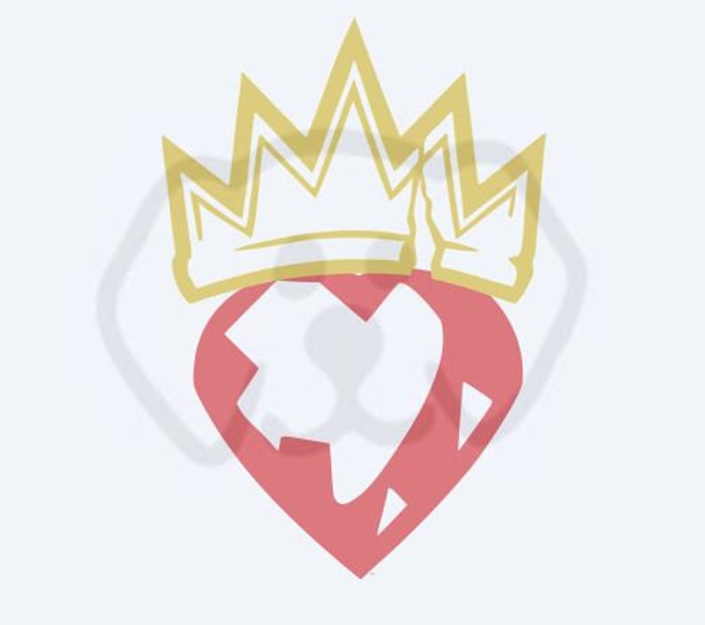 Download Descendants Evie Crown Heart SVG PNG DXF Eps Cut Files for ...