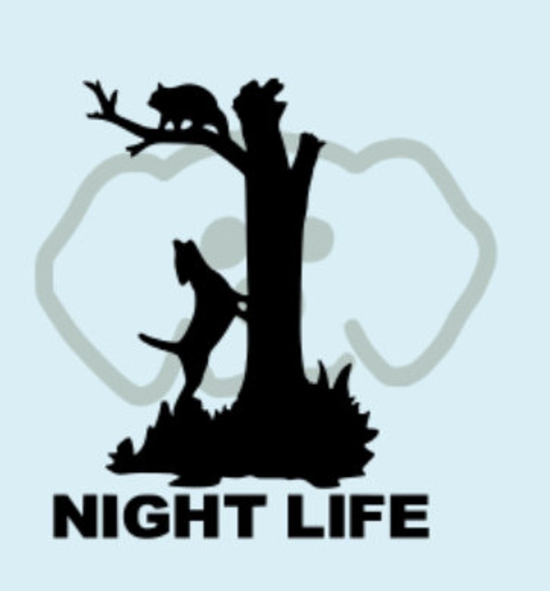 Hound Dog Treeing Coon SVG PDF PNG Eps Digital Download | Etsy