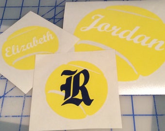 Personalized Vinyl Tennis Decal