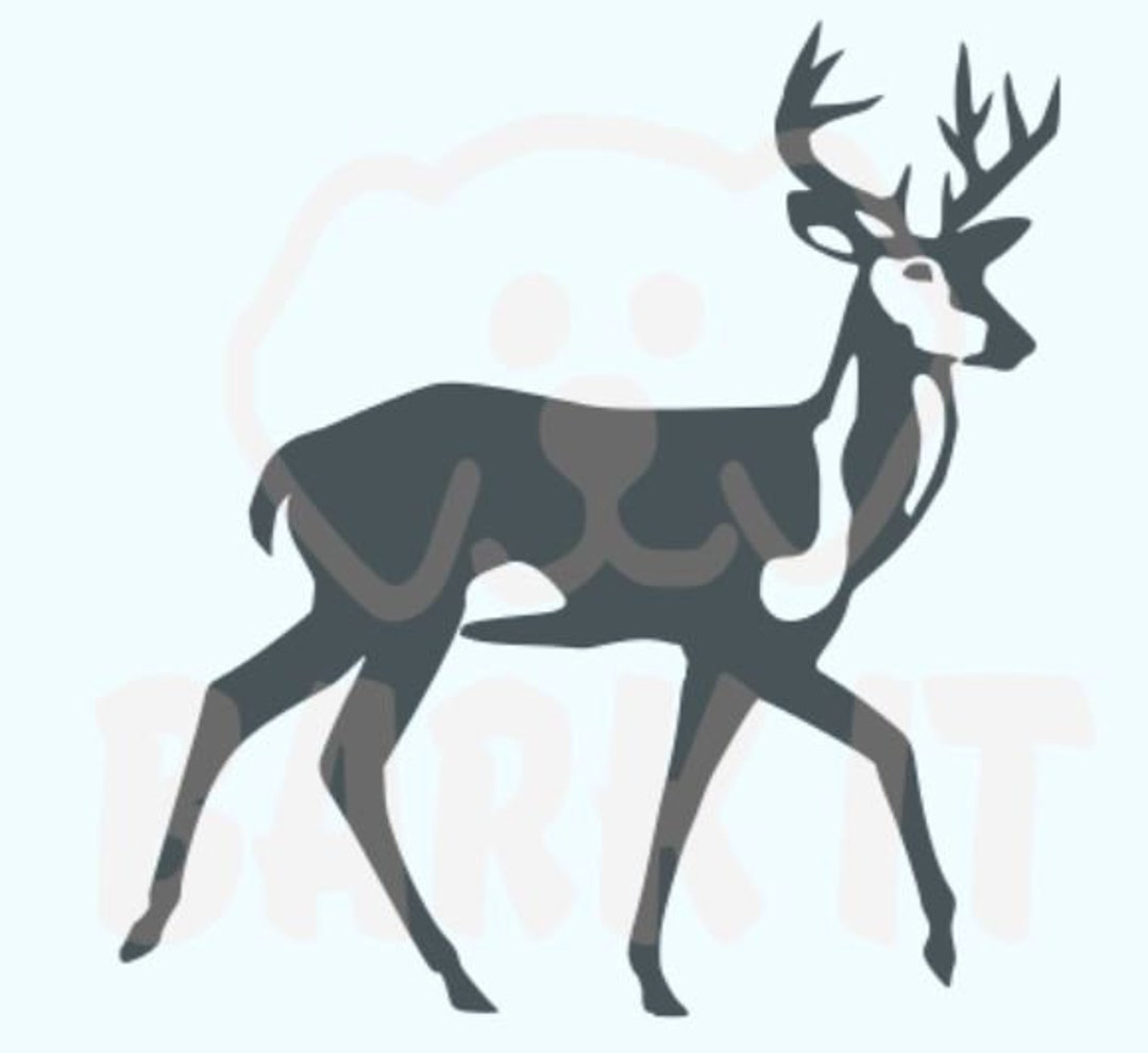 Deer Standing SVG, PDF, PNG, Eps, Dxf Digital Download Cut File for ...