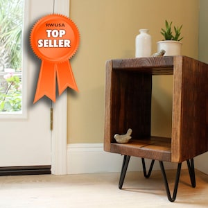 RECLAIMED WOOD END Table,  bedside table, night stand, minimalist, rustic, living room, wood, bedroom furniture, side table, modern