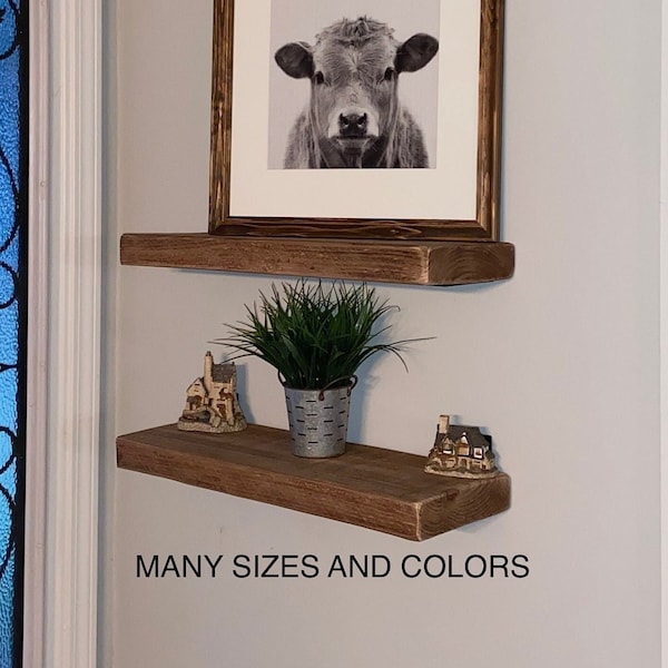 Thick Reclaimed Barn Beam Shelves, Rustic Farmhouse Decor