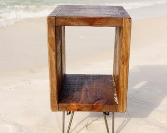 RUSTIC INDUSTRIAL STYLE Nightstand, rustic nightstand, bedside table, nightstand, end table, rustic, wood, bedroom furniture, side table