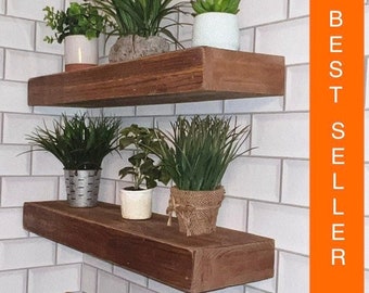 FREE SHIPPING !!! , Heavy duty floating shelf, Rustic shelf, Chunky shelf, Open shelving, Beam shelf, Mantel shelf, Bath shelf