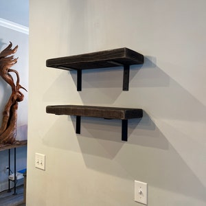 OLD BARN BEAM Shelves, Over 2 Thick, Oversized Heavy duty shelving, Farmhouse shelves, Floating Shelves, Extra thick solid wood shelves image 7