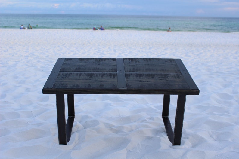 Industrial coffee table vintage metal strips reclaimed wood table Reclaimed wood coffee table urban coffee table Industrial Furniture