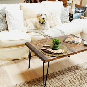 Minimalist Wooden Coffee Table, Rustic Wood Coffee Table, Eco-friendly Table, Mid-century Coffee Table, Unique Wood, Living Room Table image 3