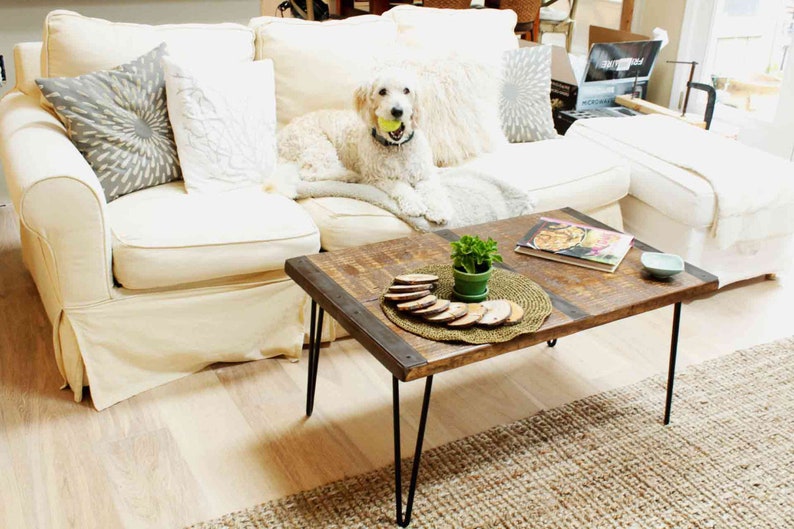 Minimalist Wooden Coffee Table, Rustic Wood Coffee Table, Eco-friendly Table, Mid-century Coffee Table, Unique Wood, Living Room Table image 3