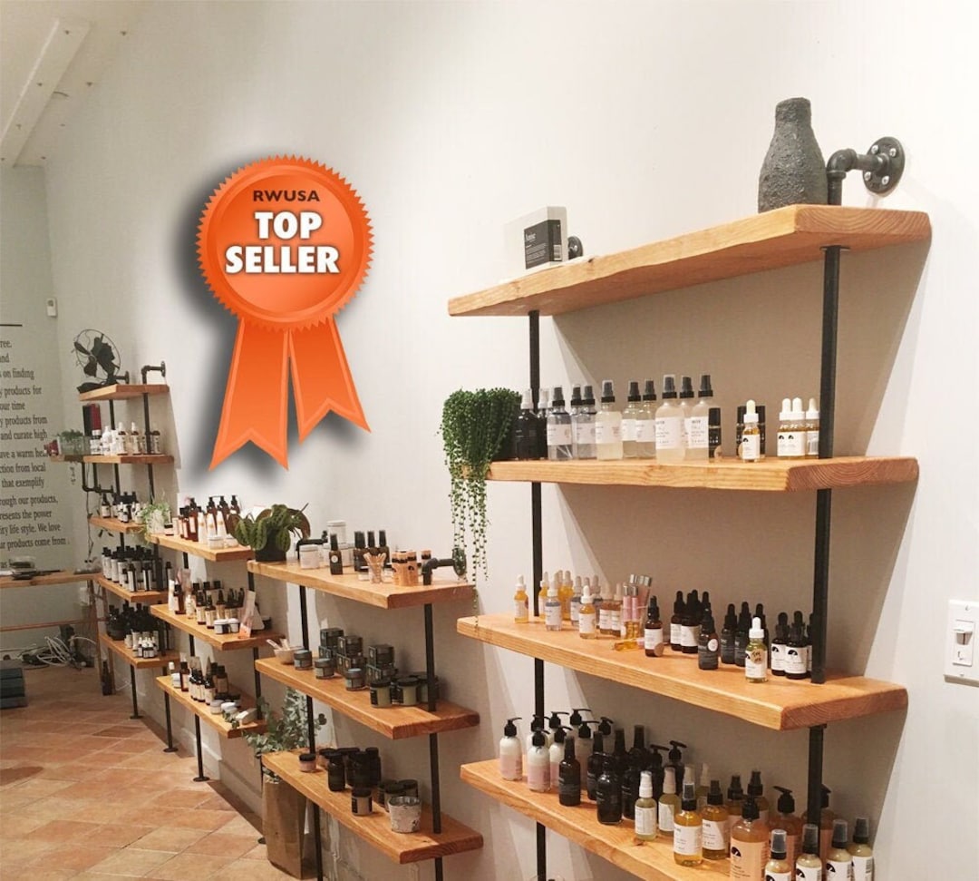 OLD BARN PLANK Shelving Unit, Industrial Shelves, Rustic Appearance