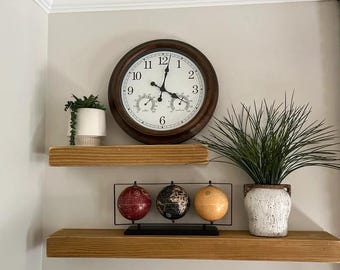 Reclaimed Wood Floating Shelf: Rustic Industrial Farmhouse Style