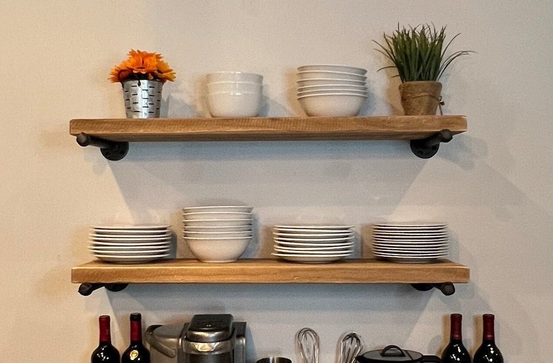 HEAVY DUTY SHELVES, Thick Floating Shelf, Easy Mount Shelf, Floating