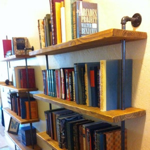 Reclaimed Wood & Pipe Shelving Unit, Rustic Industrial Design - Etsy