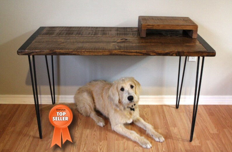 Handcrafted Reclaimed Wood Desk Tables Desks Home Office Computer Writing Industrial White