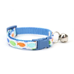 Fish Cat Collar with Breakaway Buckle and Bell