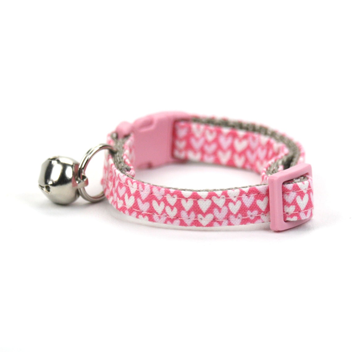 Cat Collar Pink Hearts Valentine's Day Etsy