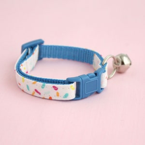 Sprinkles Birthday Cat Bow Tie Collar with Breakaway Buckle and Bell image 2