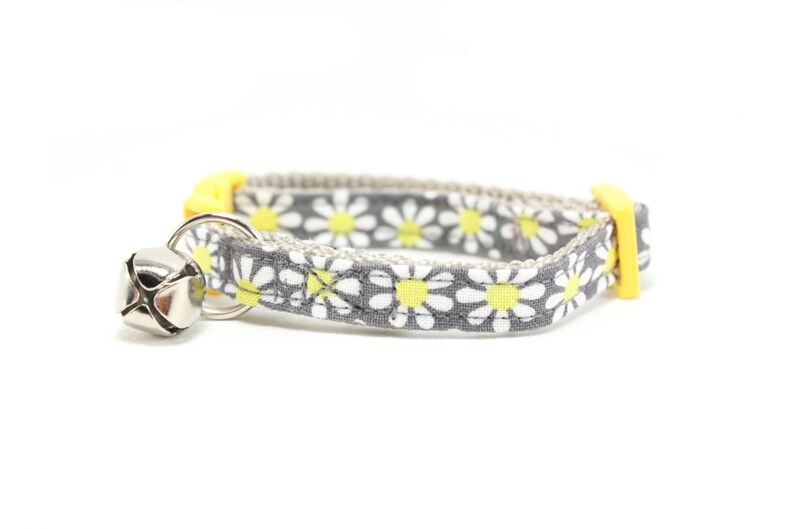 Daisy Cat Flower Collar Girly Yellow Floral Cat Collar With Etsy