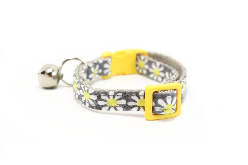 Daisy Cat Flower Collar Girly Yellow Floral Cat Collar With Etsy