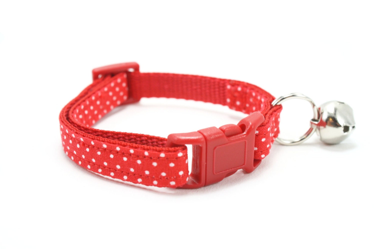 Red Cat Bow Tie Collar White Pin Dot Cat Bowtie With Etsy