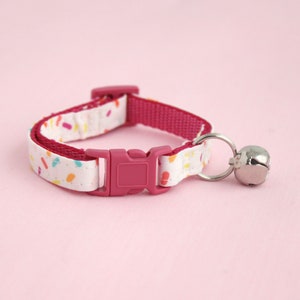 Sprinkles Birthday Cat Bow Tie Collar with Breakaway Buckle and Bell image 5