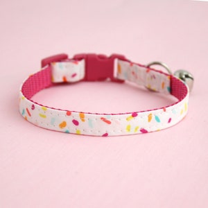 Sprinkles Birthday Cat Bow Tie Collar with Breakaway Buckle and Bell image 4