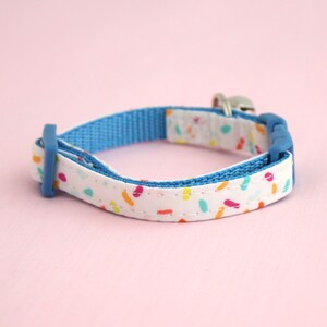 Sprinkles Birthday Cat Bow Tie Collar with Breakaway Buckle and Bell image 3