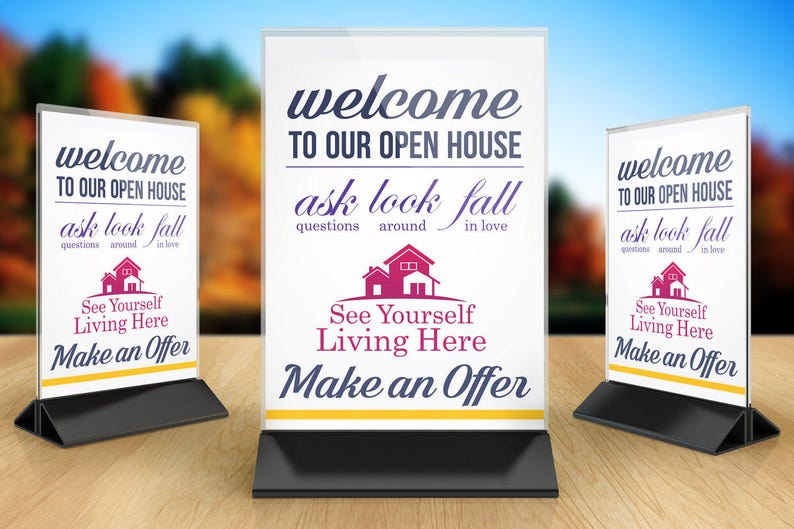 Printable Open House Announcement sign signboard open house printable pdf INSTANT DOWNLOAD yard Sign