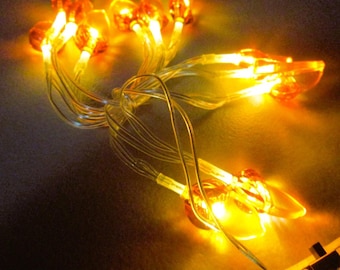 Lampki LED w kształcie żołędzi, 12 sztuk, 4,3 stopy, zasilane bateriami, do samodzielnego wykonania, do dekoracji