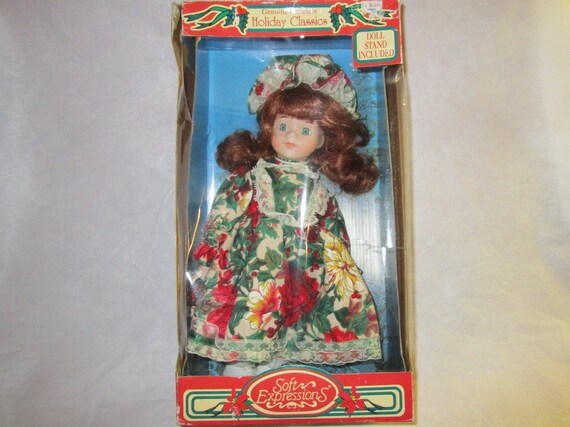 Porcelain Holiday Classic 12 Inch Doll From Soft Expressions With
