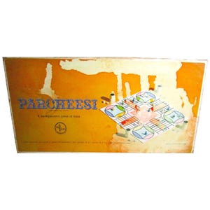 Parcheesi Gold Seal Edition 1959 Selchow and Righter Board Game of India