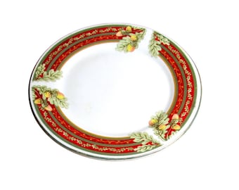 Gibson Salad Plate 7.5 inches Oak Leaves and Acorns Autumn Cottagecore 2005